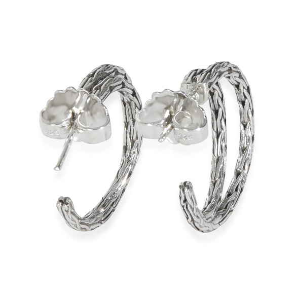 John Hardy Sterling Silver  Classic Chain Earrings - Picture 2 of 3